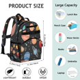 thumbnail image 6 of Astronaut Themed School Backpack - Waterproof & Ergonomic Book Bag with Chest Strap, Starry Night Design for Teenagers, 6 of 6