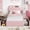 pink, variant on DSstyles Boucle Upholstered Platform Bed Frame with Storage Headboard, 2 Drawers, Built-in Bookcase, Noise-Free Design – Twin Size, Easy Assembly, No Box Spring Needed, Bedroom Furniture, White