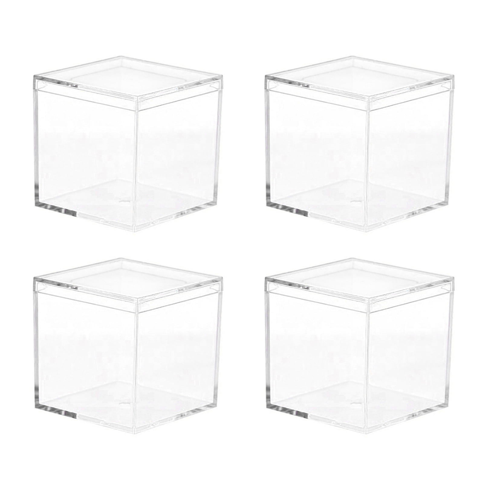 Clear Acrylic Plastic Square Cube Small Acrylic Box with Lid, Storage Boxes  Organizer Containers for Candy Pill and Tiny Jewelry - AliExpress