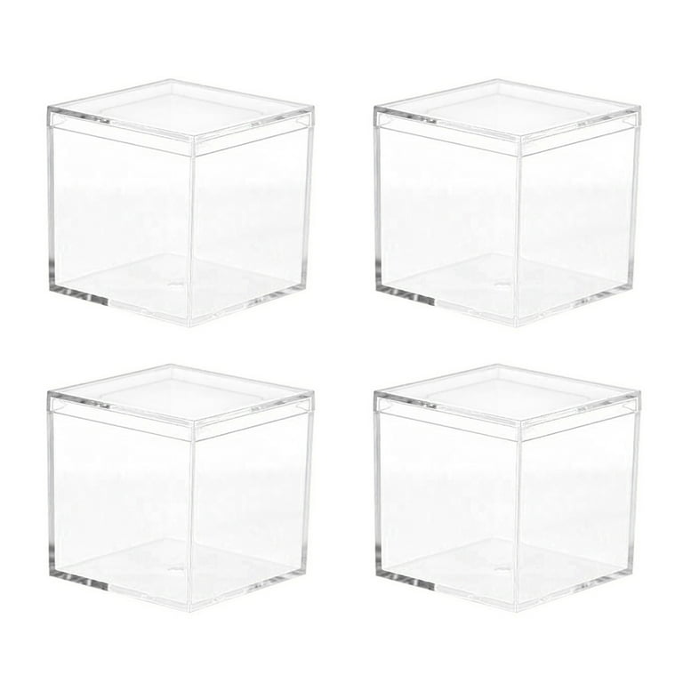 4X5CM Clear Acrylic Plastic Square Cube Small Acrylic Box Acrylic Storage  Containers Acrylic Container for Candy Jewelry Display