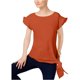 thumbnail image 2 of Blusa de punto con tachuelas Michael Kors para mujer naranja extragrande, 2 of 2