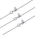 thumbnail image 2 of BERRICLE Italian Sterling Silver Fashion Rolo Chain Necklace for Women, 3 Piece, Rhodium Plated, 20"-24", 2 of 11