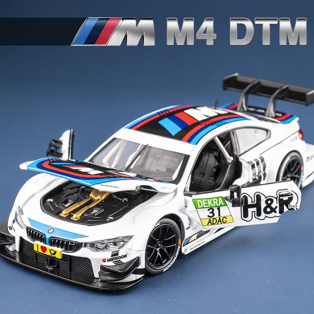 1:24 BMW M4 GT3 AUDI R8 LMS WASA edición conjunta coche deportivo de aleación modelo Diecasts Metal coche de carreras modelo sonido luz niños juguetes regalo