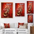 thumbnail image 4 of Designart "Triumph Of The Regal Red Trumpet IV" Music Floater Framed Wall Art Prints, 4 of 5