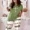Green, variant on Pajamas for Womens Letter Print Round Neck Short Sleeve Tops and Tie Dye Print Elastic Waist Loose Fit Pants Casual Loungewear Set Blue-M