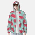 thumbnail image 2 of Lsque Watermelon Pattern UPF 50+ Lightweight Sun Protection Men's Women's Long Sleeve Shirt, Hoodie Performance -3X-Large, 2 of 7
