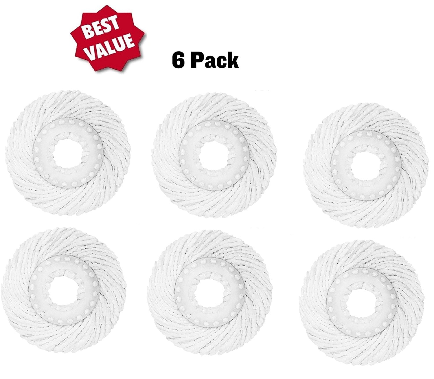 Replacement Mop Micro Head Refill Hurricane for 360° Spin Magic Mop-Microfiber 