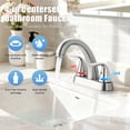 thumbnail image 5 of Wowow 4 inch Centerset 2-Handle Bathroom Faucet for Bathroom Sink with Pop Up Drain, 5 of 9