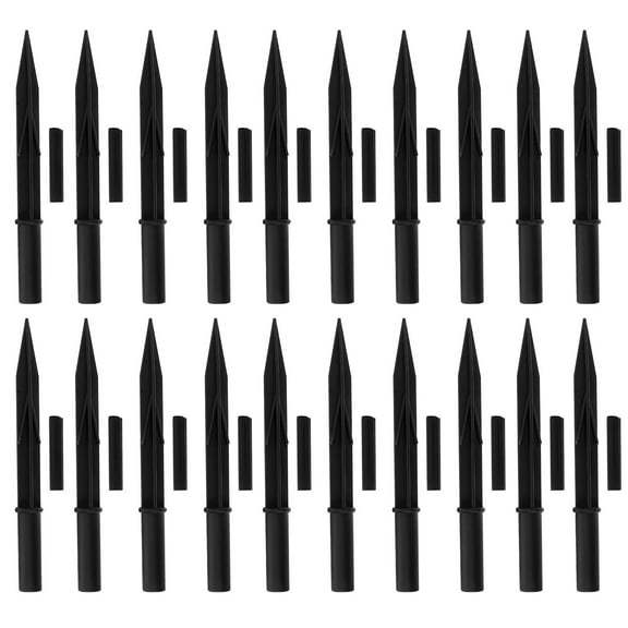 Worgeous Lighting Stakes Outdoor Ground Stakes Black Gardeners Bad Weather Conditions 20 Sets