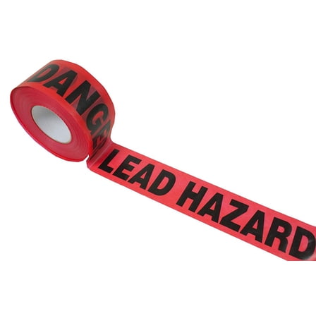 C.H. Hanson 16012 Red Danger/Lead Hazard Barricade Tape, 2 mil, 1000 ft