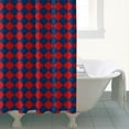 thumbnail image 4 of Red Blue Checkered Pattern Shower Curtain 84"x72" ,Bathroom Decorative Shower Curtains Set with 12 Hooks,Modern Waterproof Washable Shower Curtain, 4 of 6