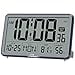 thumbnail image 3 of WallarGe Digital Wall Clock,Autoset Desk Alarm Clocks with Temperature,Humidity and Date,Auto DST,Battery Operated Digital Clock Large Display for Seniors,8 Time Zone. (Grey), 3 of 4