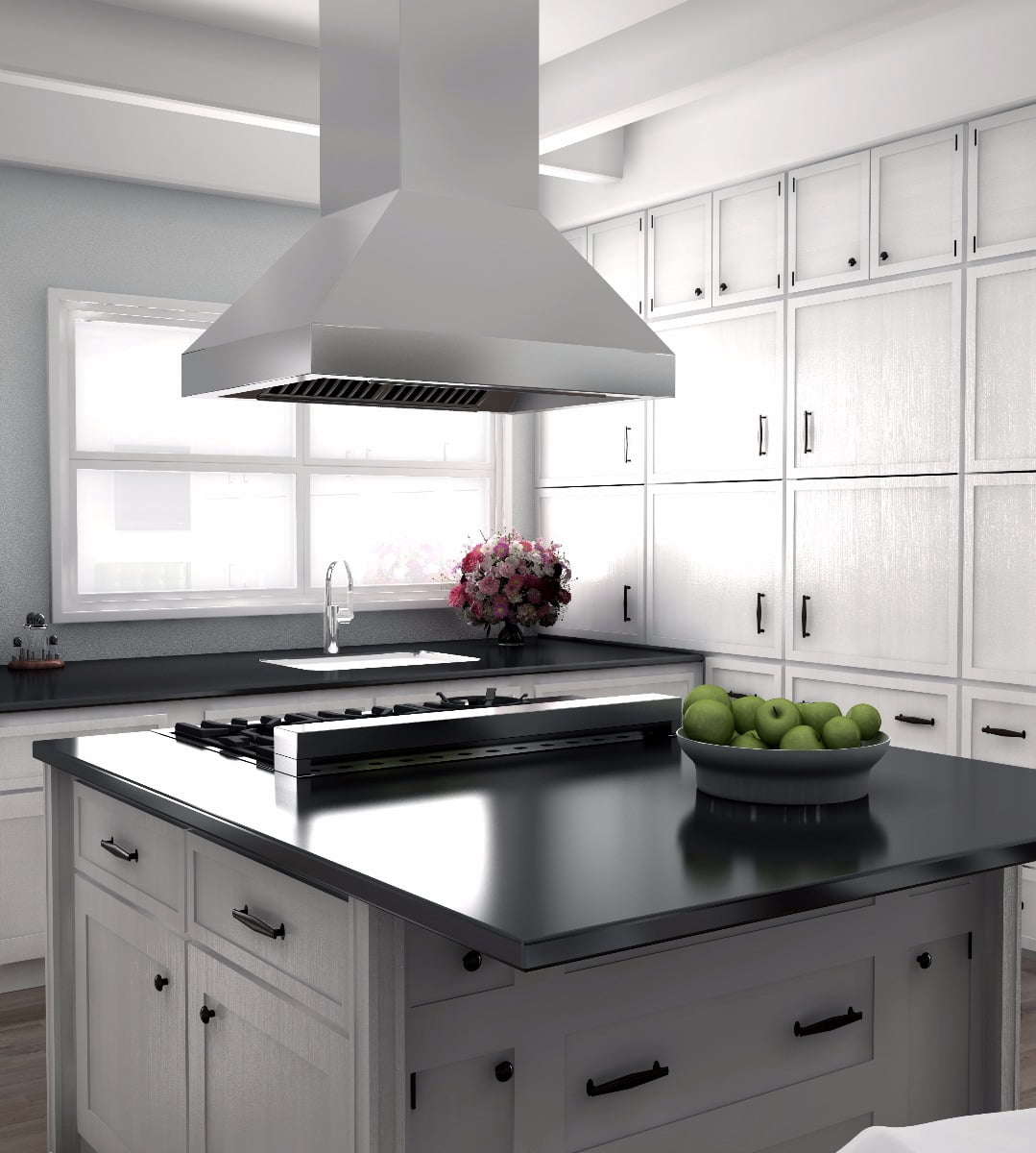ZLINE 36 in. Outdoor Island Mount Range Hood in Stainless Steel (597i-304-36)