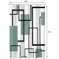 thumbnail image 5 of Green and White Shower Curtain Geometric Black and Green Modern Abstract Shower Curtains for Bathroom,47"x71", 5 of 5