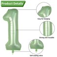 thumbnail image 3 of Set de globos FunHot, 40 cm, verde salvia, número 1 con globos, 3 of 7