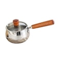 thumbnail image 5 of yotijay Milk Pan Cooking Boiling Pot Noodles Pasta Universal Long Handle Multifunctional with lid, 5 of 9