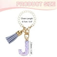 thumbnail image 2 of Accesorios de Charm de Letra Uxcell para Llaveros, Charm de Mango, Letra Inicial Linda con Borla para Taza Stanley, Mujer, Letra Morada J, 2 of 7