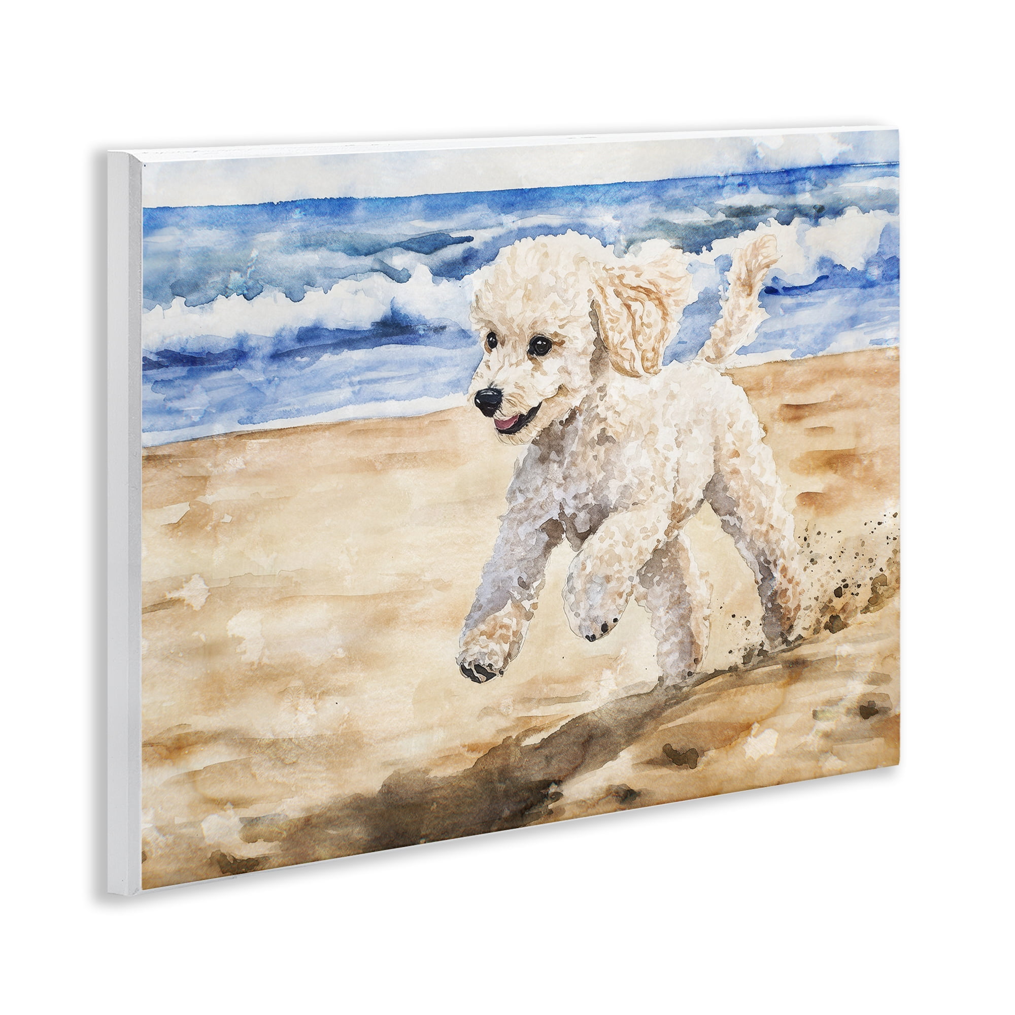Stupell Industries Poodle's Journey on Beach Wall Plaque Art, design by Svetlana Aleynikova