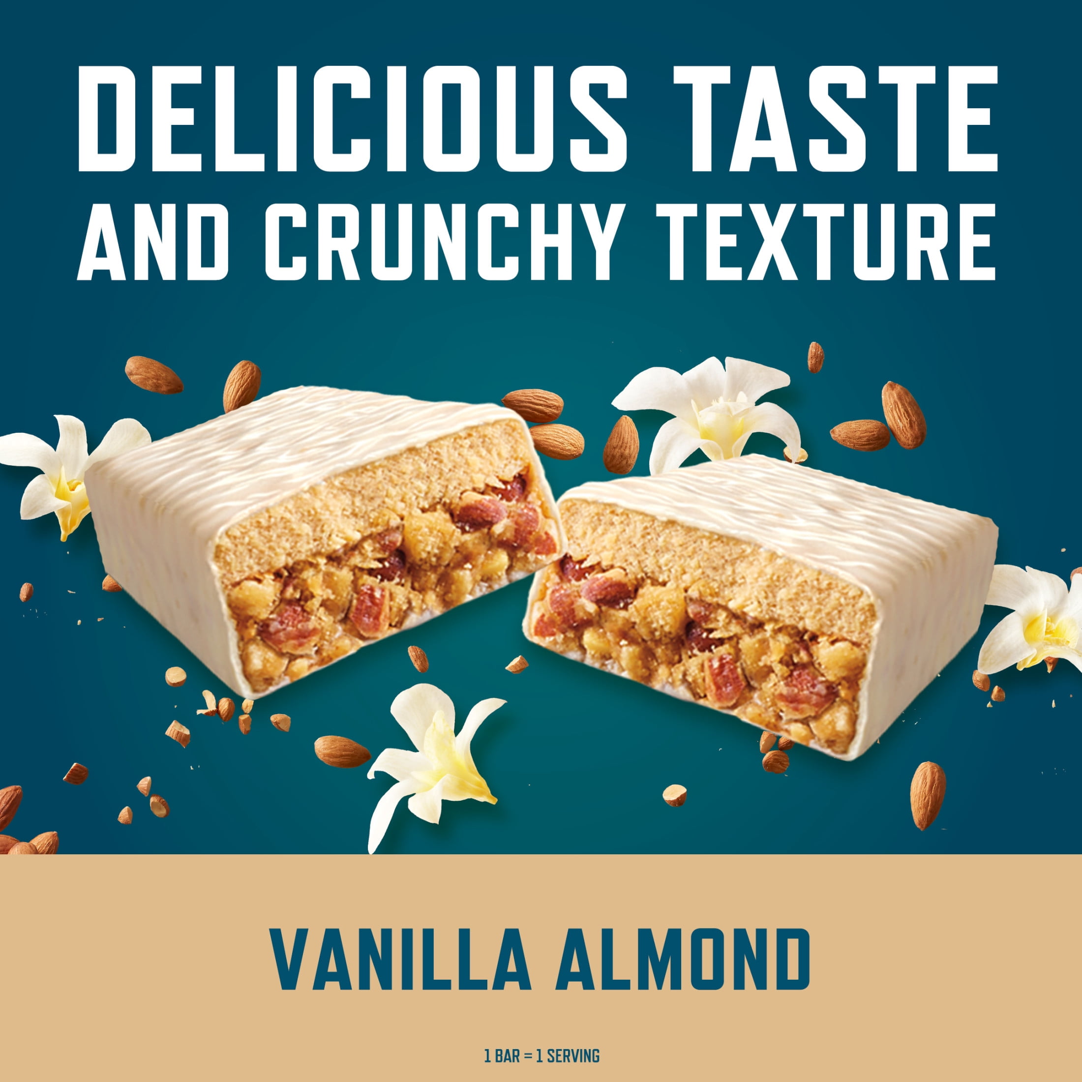 CLIF BUILDERS Protein Bars Vanilla Almond Flavor, Plant Protein, Gluten Free Bars, 12ct