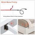 thumbnail image 4 of GUNAITO King Size Bed Frame with Headboard and 4 Storage Drawers LED Platform Bed Frame with Charging Station White, 4 of 9