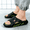 Green, variant on Men Women Ergonomic Cushioned Footbed Platform Slides, Lightweight Breathable Anti‑slip EVA Summer Sport Casual Footwear Orange D