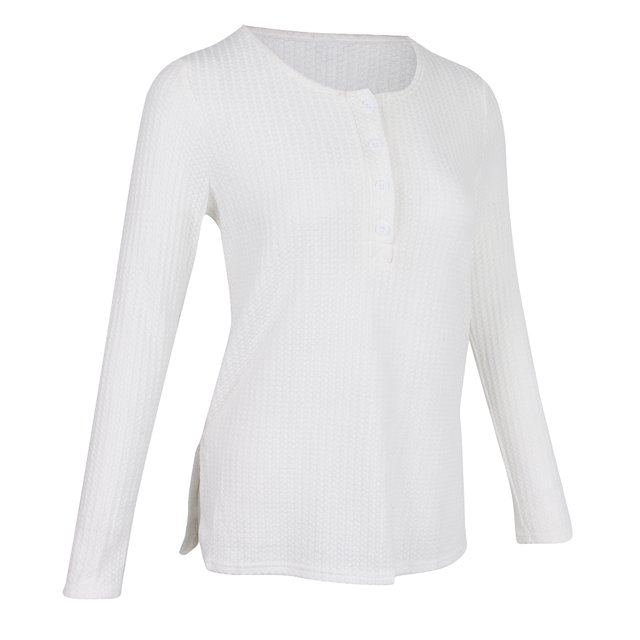 Suéter de punto sólido informal para mujer, , blusa holgada, METRO Sunnimix suéter de punto botón de las mujeres