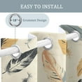thumbnail image 6 of Feather Curtains For Bedroom, Bohemian Bird Feather Drapes 2 Panels Set, Modern Design Blackout Curtains For Living Room Home Decor, Patterned Grommet Drapes 38"W x 45"L, 6 of 6