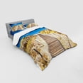 thumbnail image 3 of Ambesonne Beach Bedding Set 3 Pcs, Idyllic Tranquil Shore, Twin XL, Cream Blue, 3 of 3