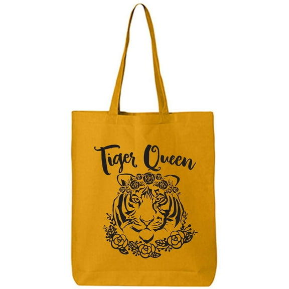 Tiger Queen Cotton Canvas Tote Bag