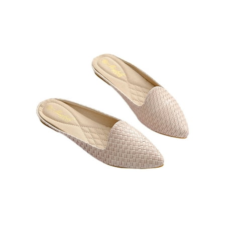 

Gomelly Womens Walking Comfort Flat Mules & Clogs Wedding Anti-Slip Slides Elegant Fashion Loafers