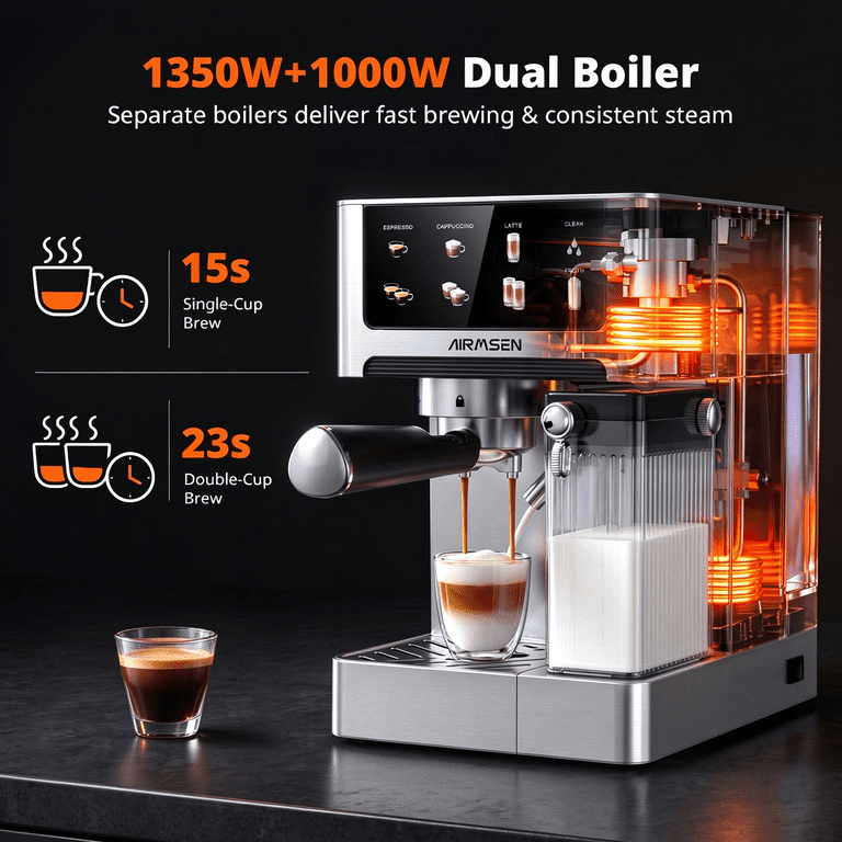 AIRMSEN 20-Bar Espresso Machine with Touchscreen photo 5