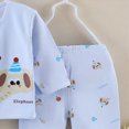 thumbnail image 5 of CAUYDYNew Born Baby Layette Gift Set-7 Piece Cotton Girl Boy Cute Cartoon Clothing and Essentials Accessories 0-3 month0-3 ML101-Sky Blue,6-9 M), 5 of 5