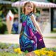 thumbnail image 5 of Fotbe Neon Free Play Vestido de Dormir para Niñas de 3 a 10 Años, Mangas Cortas, Estilo Princesa, Pijama Camisón con Mangas Voladas-XX-Large, 5 of 6