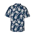 thumbnail image 4 of Xecao Cute Rabbit print Hawaiian shirt - a stylish short-sleeve button-down for men, perfect for casual beach and tropical outings., 4 of 9