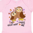 thumbnail image 4 of Inktastic My Great Aunt Loves Me Cute Owl Family Boys or Girls Baby Bodysuit, 4 of 5