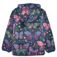 Vibrant Butterfly Art Kids Fleece Hood Jacket Fuzzy Outerwear 5T ...