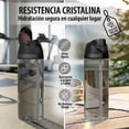 thumbnail image 4 of MAGMALIFE Termo Boost Clear 710 ml, Botella Transparente con Popote y Tapa Dual, Antiderrames, Tritan Resistente, Apertura Rápida, Asa Integrada, Libre de BPA (Negro), 4 of 8