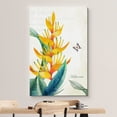 thumbnail image 3 of wall26 Canvas Print Wall Art Watercolor Effect Orange Heliconia &amp; Butterfly Floral Plants Illustrations Realism Rustic Closeup Colorful Multicolor Ultra for Living Room, Bedroom, Office - 24&quot, 3 of 5