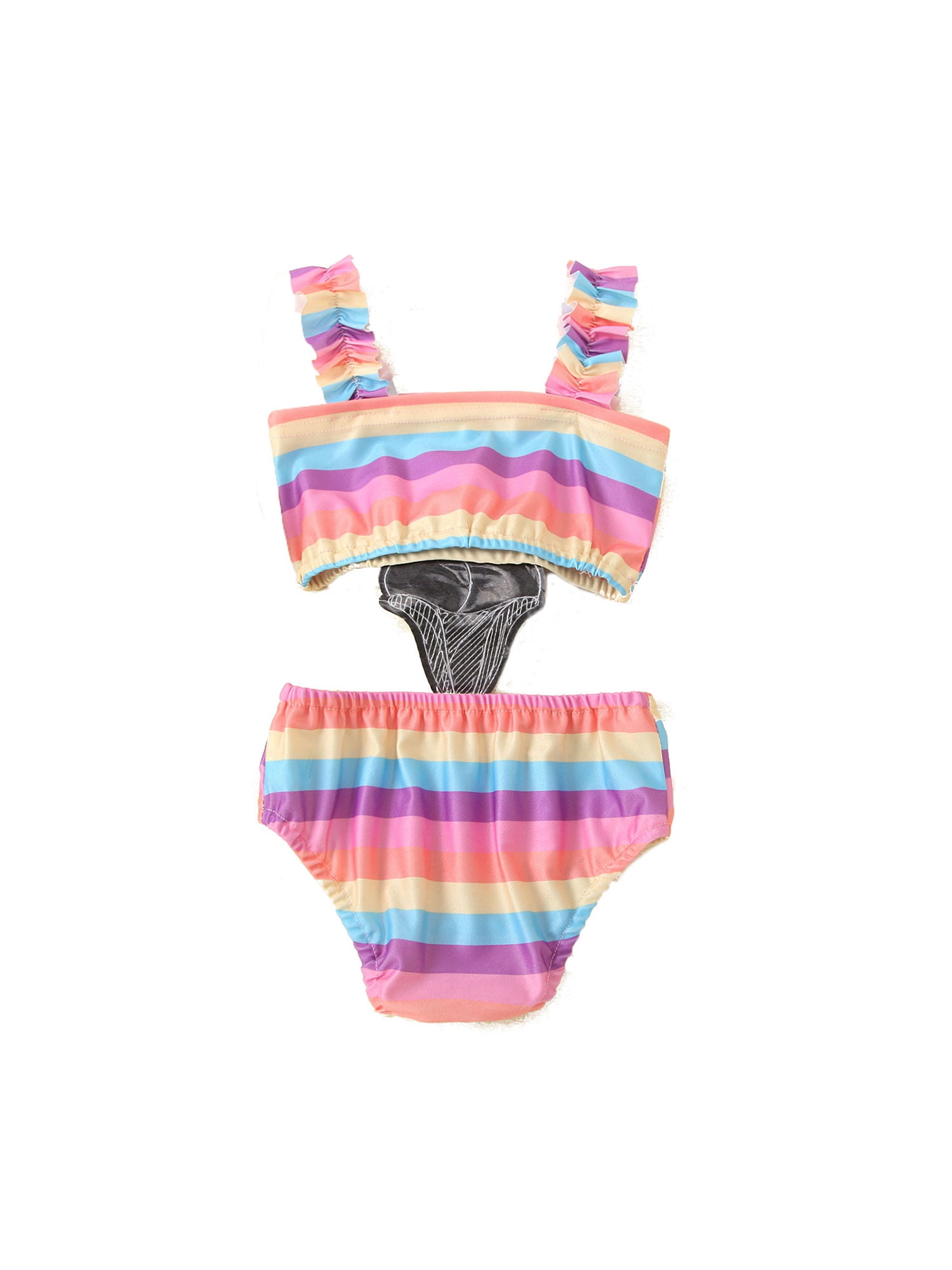 Fullvigor Baby Girls One Piece Swimwear Ice Cream Patchwork Bathing Suit Beach Outfit Walmart Com