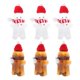 thumbnail image 1 of 6 botellas de jugo vacías con forma de hombre de jengibre, reutilizables, con tapa hermética, de polipropileno, aptas para fiestas de Navidad y cumple, 1 of 9