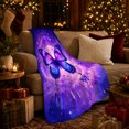 thumbnail image 3 of Galaxy Butterfly Crescent Moon Halloween Living Room Ethereal, Festive Halloween Scene, Warm Flannel Blanket for Living Room and Reading Nook, Art Lovers Halloween Gift, Festive Home Decor, 3 of 9