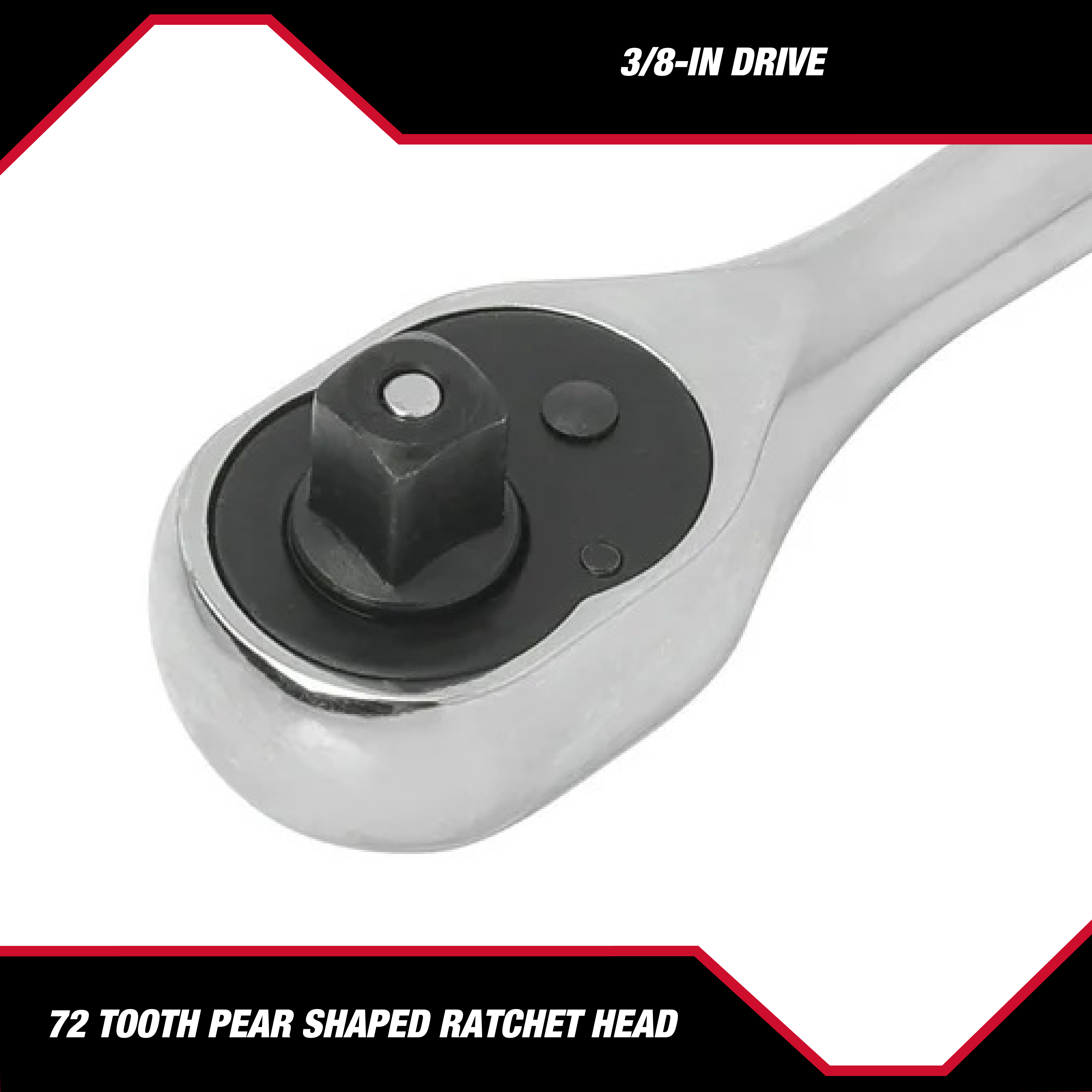Set de 19 Piezas de Carraca y Dados con Accionamiento de 3/8-Pulgada Hyper Tough (SAE y mm) 7