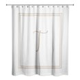 thumbnail image 2 of Creative Products Beige and White Letter T Monogrammed 71x74 Shower Curtain, 2 of 7