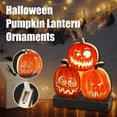 thumbnail image 2 of Liquidación Halloween Wooden Desktop Lighting, P-umpkin L-antern Decoration, Halloween Desktop Decoration, 2 of 5