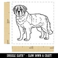 thumbnail image 2 of Gentle St. Bernard Pet Dog Self-Inking Rubber Stamp Ink Stamper - Sky Blue Ink - Small 1 Inch, 2 of 7