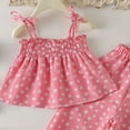 thumbnail image 4 of kaprioy Toddler Girl Clothes Girl Clothes Set Summer Kid 1T 2T 3T 4T 5T 6T 7T 8T Girl Clothes Shorts Set Cute Floral Printed Sleeveless Top Summer Outfits Cute Kid Clothes, 4 of 4