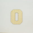thumbnail image 1 of 1 Pc, 14 Inch X 1/8 Inch Thick Collegiate Font Wood Numbers 0 Easy To Paint Or Decorate For Indoor Use Only, 1 of 3
