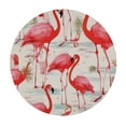 thumbnail image 2 of JEUXUS Tropical Pink Flamingo On Winter Round Table cover Christmas Watercolor Flamingo Decor Reusable Table Cloth Round Dining Table Cover for Kitchen Dinning Tabletop Indoor Coffee Table Cover, 2 of 7