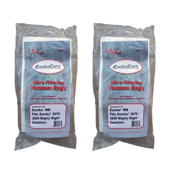 20 Compatible with Eureka style mm commercial bags allergy mighty mite vacuum, canister limited, Compatible with Sanitaire vacuum cleaners, 3670, 3680, 3690, 602695, 60295b, 60295-12, 60296, 60296-12(