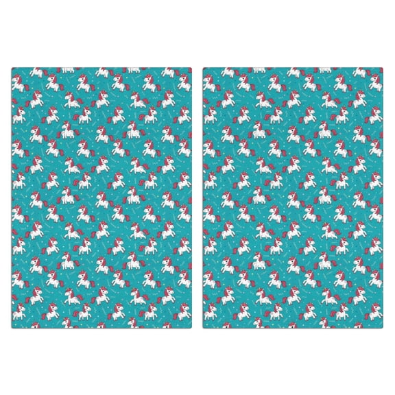 2 Pcs Funny Kitchen Towels,Cartoon Unicorn Pattern Microfiber Dish Towels,Kitchen Tea Towels,Kitchen Towel Set (18" X 26")